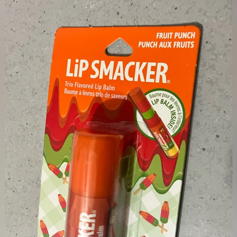 NEW Lip Smacker Trio JUMBO Flavored Lip Balm FRUIT PUNCH Biggy Ice‎ Pop 3x Sized